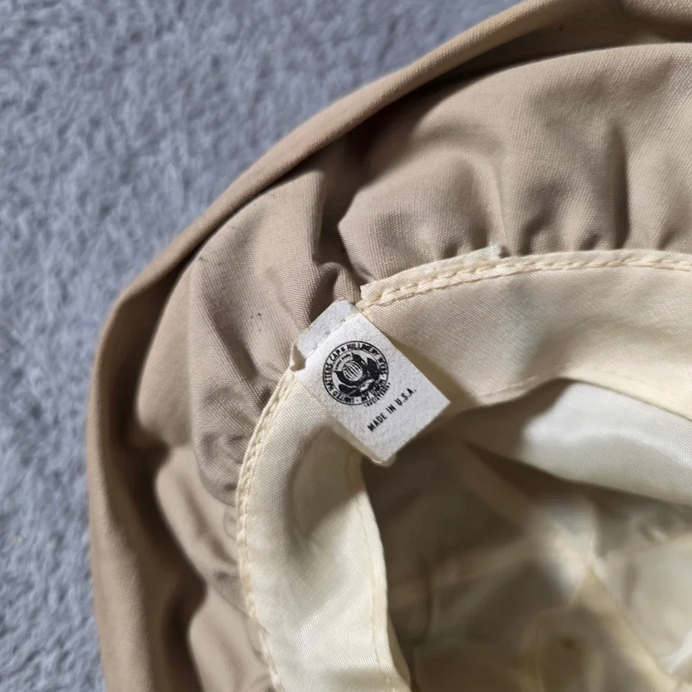 United Hatters Womens OS Bucket Hat Tan Ruffle Brim Vintage Union Made USA